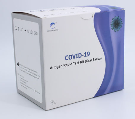 OEM Covid-19 Antigen Rapid Test Kit ทดสอบคอหอยพร้อมกล่องสีขาวม่วง