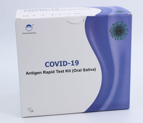 ชุดทดสอบน้ำลายในช่องปาก Covid-19 Antigen Rapid Test Kit ความไว 95% การทดสอบขั้นตอนเดียว