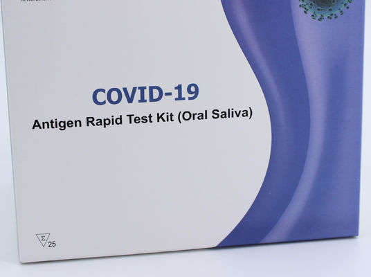 OEM Covid-19 Antigen Rapid Test Kit ทดสอบคอหอยพร้อมกล่องสีขาวม่วง