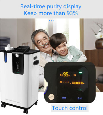 96% Purity Alarm 5lmp Medical Oxygen Concentrator แบบพกพาพร้อม Nebulizer