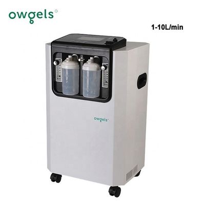 Owgels 93% ความบริสุทธิ์ 10 ลิตร Concentrator แบบพกพาอุปกรณ์บำบัดทางคลินิก