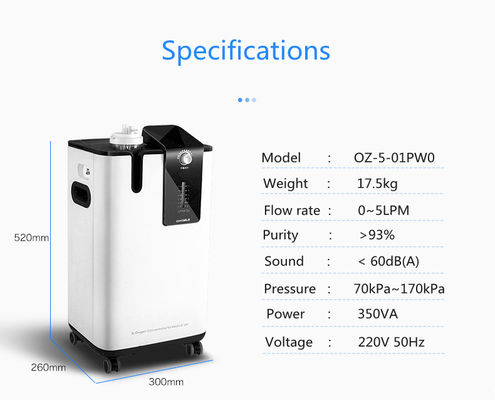 มีสินค้าในสต็อก 5L Oxygen Concentrator Germany Technology FDA 510K และ SGS CE certified