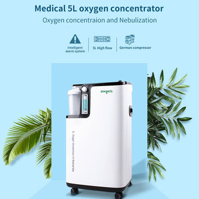 เสียงรบกวนต่ำ Owgels 5L Concentrator ออกซิเจน 96% ความบริสุทธิ์สูงเกรดทางการแพทย์